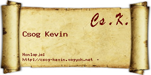 Csog Kevin névjegykártya